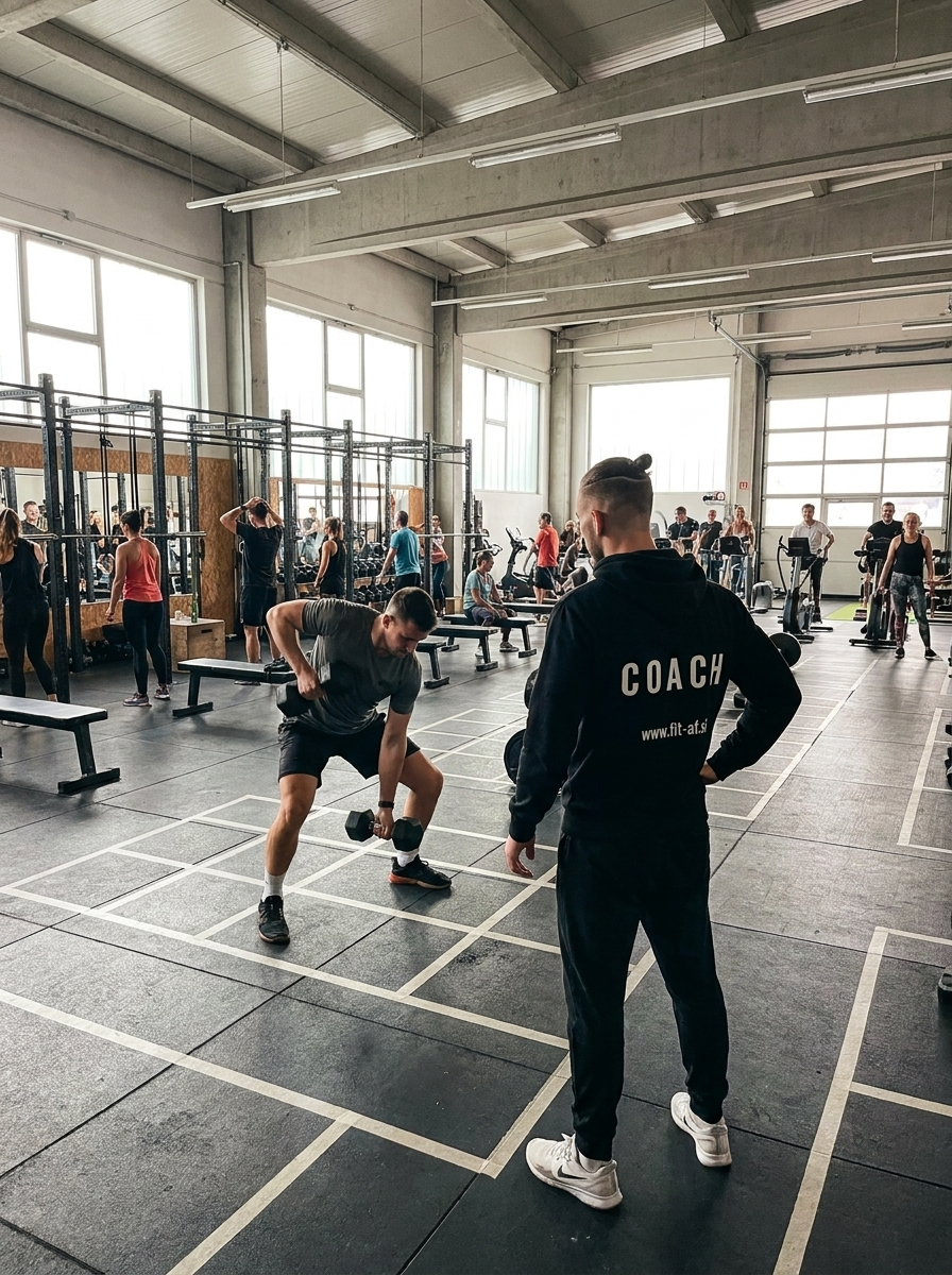 FIT AF osebni trener Ljubljana - nadzor treninga s stranko